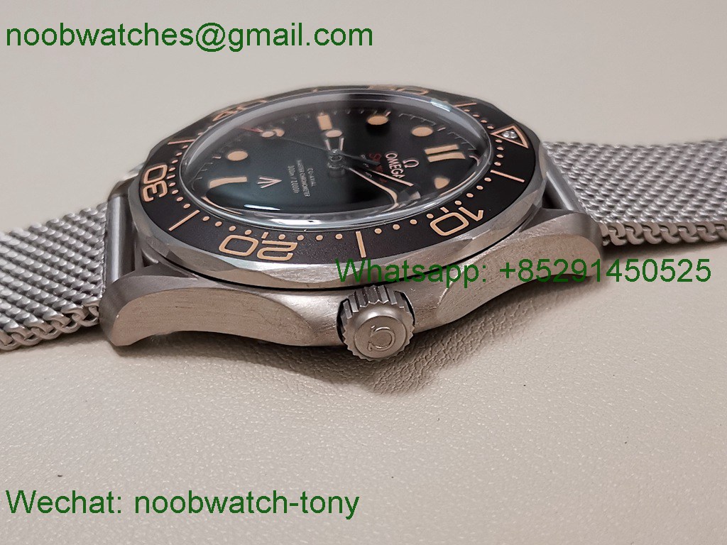 Replica OMEGA Seamaster 300m No Time To Die 007 Titanium VSF V5 SuperClone A8806