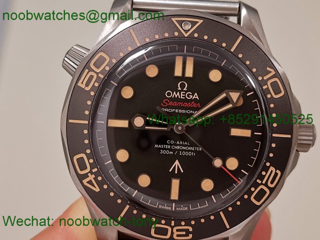 Replica OMEGA Seamaster 300m No Time To Die 007 Titanium VSF V6 SuperClone A8806