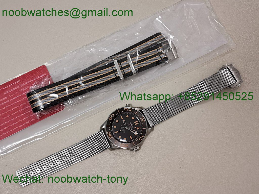 Replica OMEGA Seamaster 300m No Time To Die 007 Titanium VSF V6 SuperClone A8806