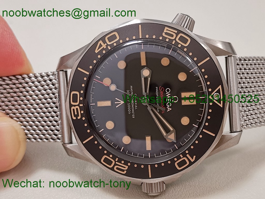 Replica OMEGA Seamaster 300m No Time To Die 007 Titanium VSF V6 SuperClone A8806