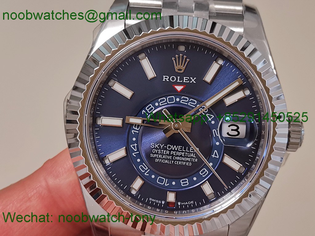 Replica Rolex Sky-Dweller 326934 ZF 1:1 Best Blue Dial Jubilee 2824