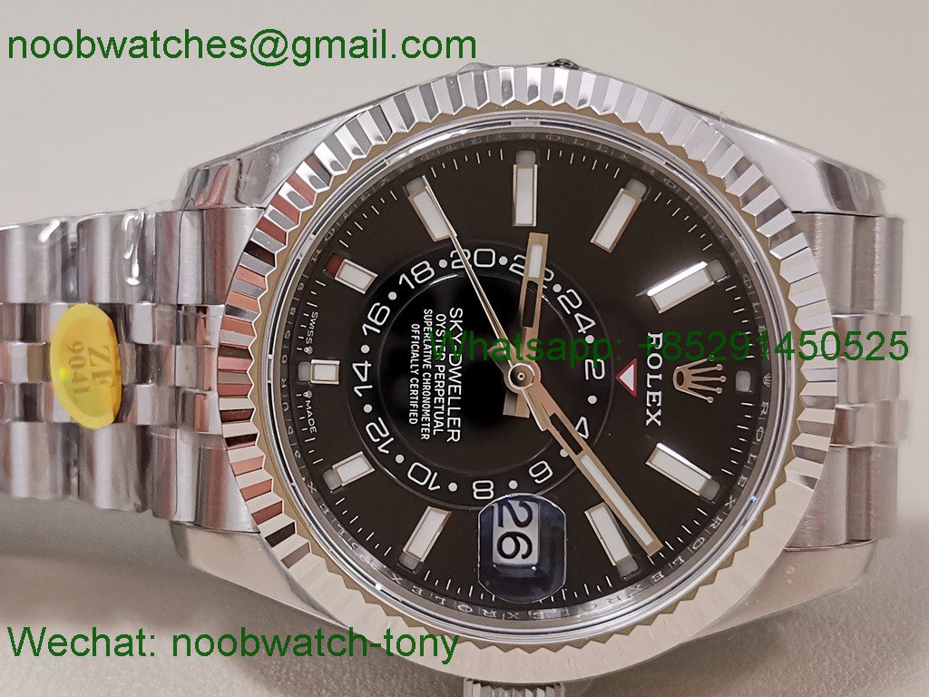 Replica Rolex Sky-Dweller 326934 ZF 1:1 Best Black Dial Jubilee 2824