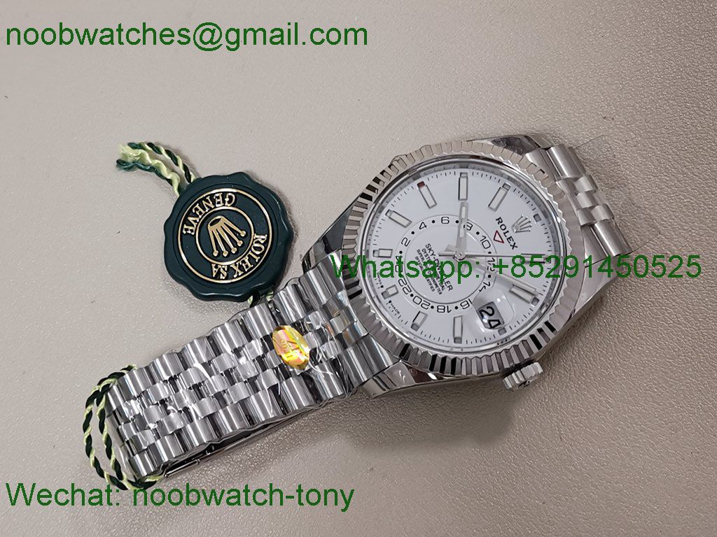 Replica Rolex Sky-Dweller 326934 ZF 1:1 Best White Dial Jubilee 2824