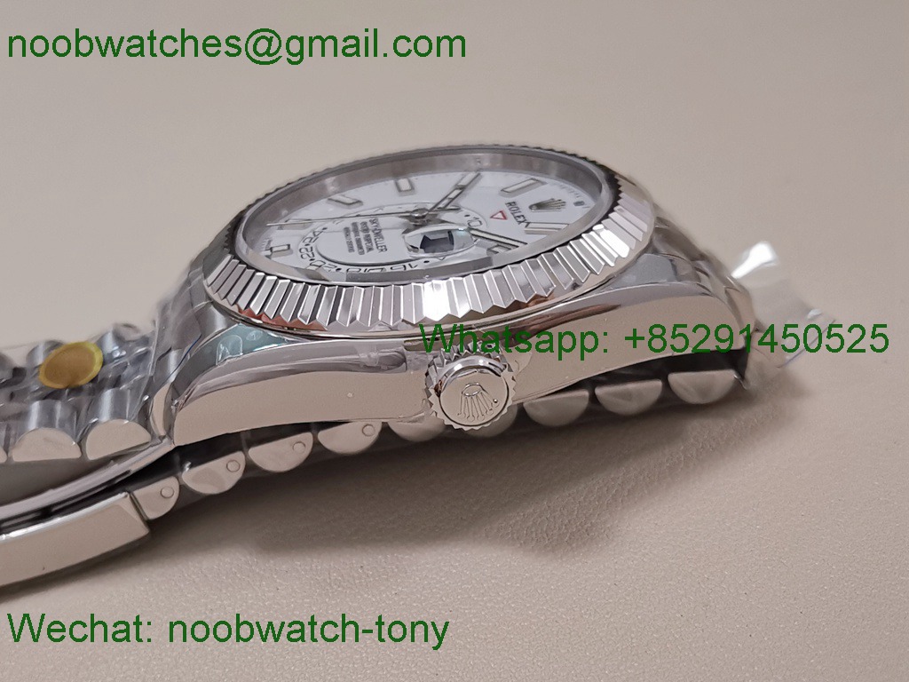 Replica Rolex Sky-Dweller 326934 ZF 1:1 Best White Dial Jubilee 2824