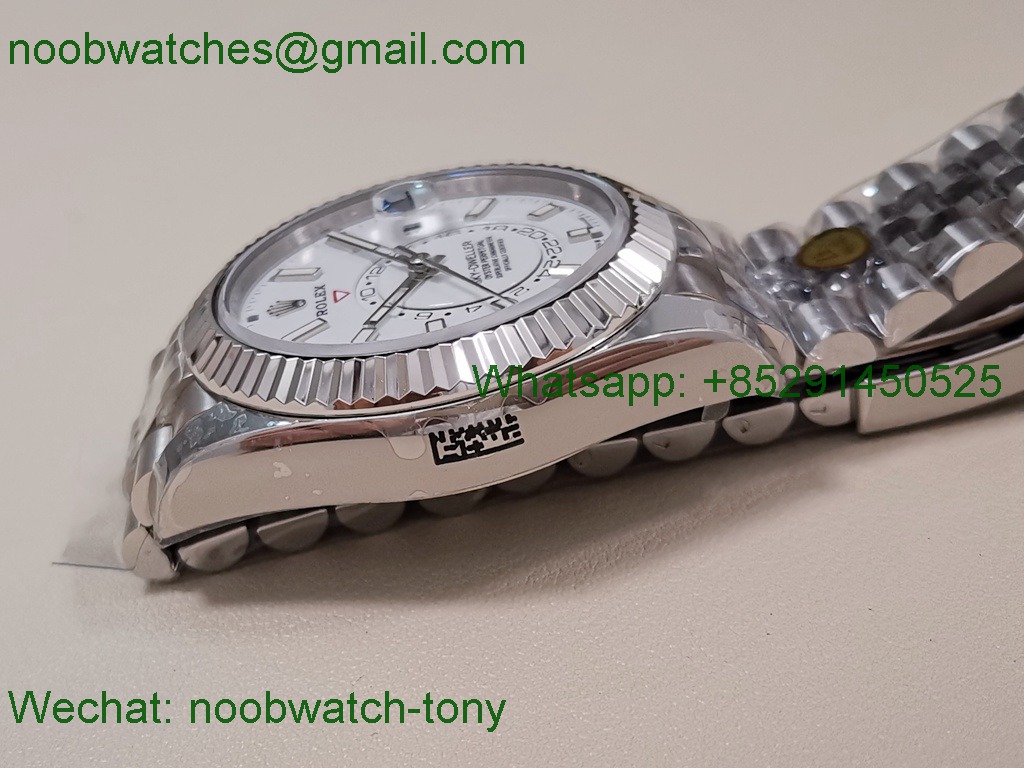 Replica Rolex Sky-Dweller 326934 ZF 1:1 Best White Dial Jubilee 2824