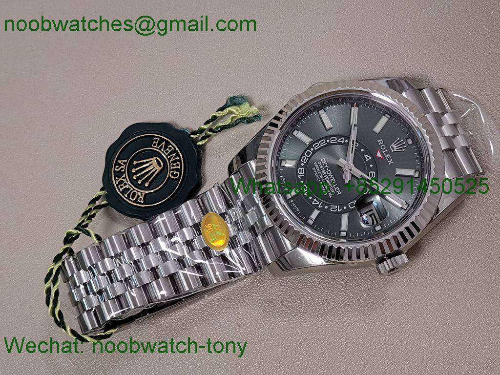 Replica Rolex Sky-Dweller 326934 ZF 1:1 Best Green Dial Jubilee 2824