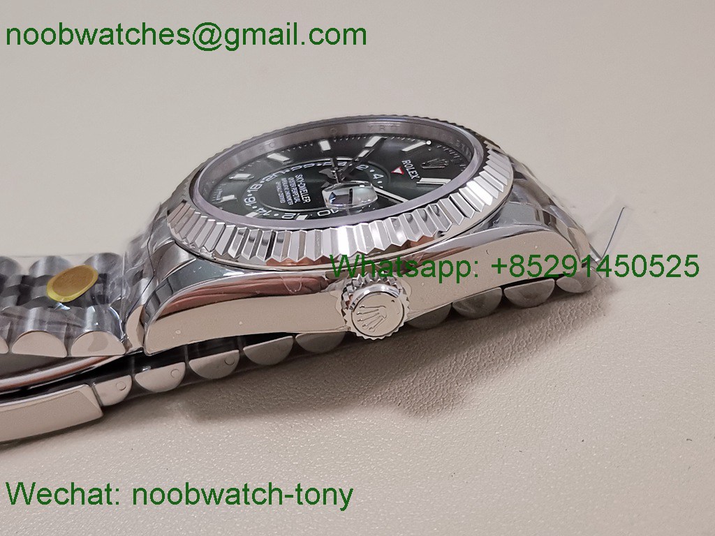 Replica Rolex Sky-Dweller 326934 ZF 1:1 Best Green Dial Jubilee 2824