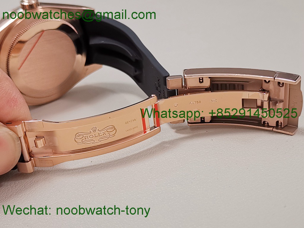 Replica Rolex Sky-Dweller 336235 Gain Weight Rose Gold ZF SuperCLone White Dial Rubber 2824