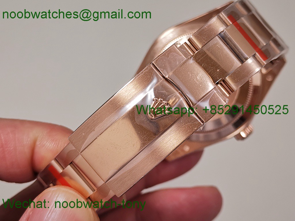 Replica Rolex Sky-Dweller 326935 Rose Gold Noob Best Brown Dial Oyster