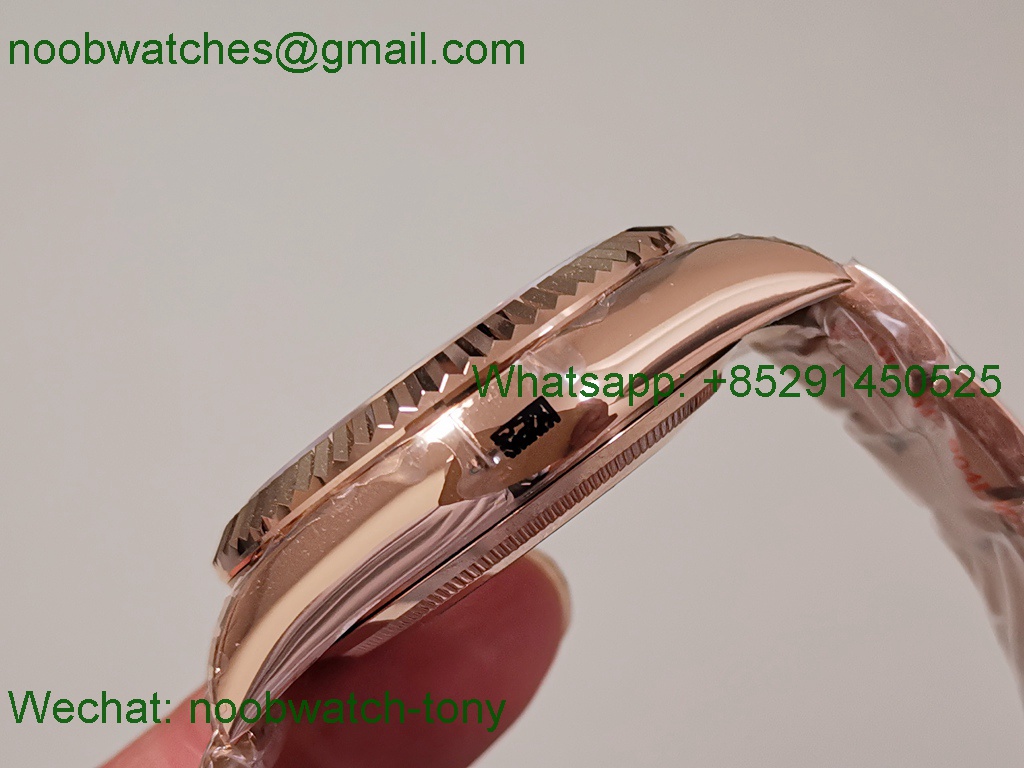 Replica Rolex Sky-Dweller 326935 Rose Gold Noob Best Brown Dial Oyster