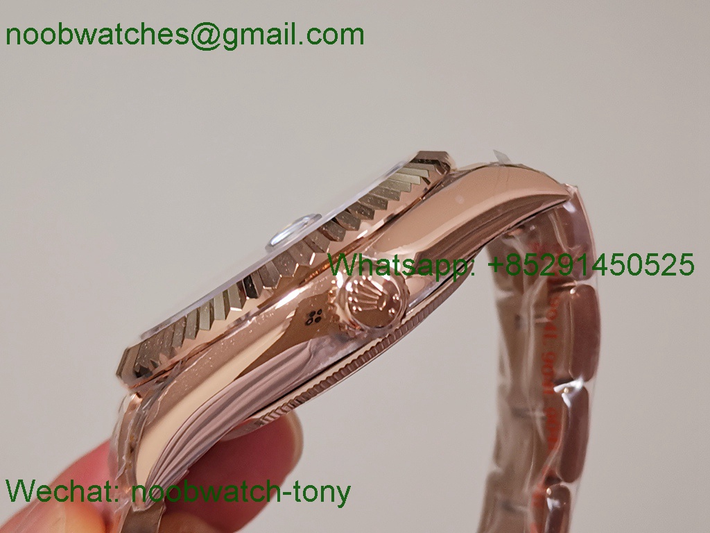 Replica Rolex Sky-Dweller 326935 Rose Gold Noob Best Brown Dial Oyster