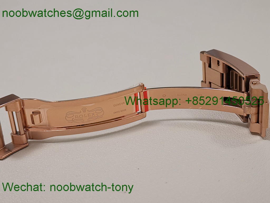 Replica Rolex Daytona 126515 Rose Gold Clean 1:1 Best SuperCLone Black Oysterflex SH4131