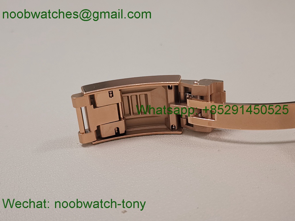 Replica Rolex Daytona 126515 Rose Gold Clean 1:1 Best SuperCLone Black Dial Oysterflex SH4131