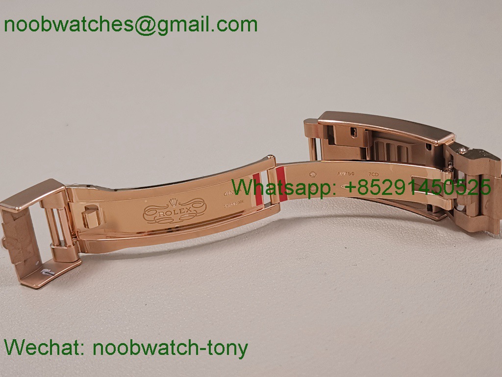 Replica Rolex Daytona 126515 Rose Gold Clean 1:1 Best SuperCLone Black Dial Oysterflex SH4131