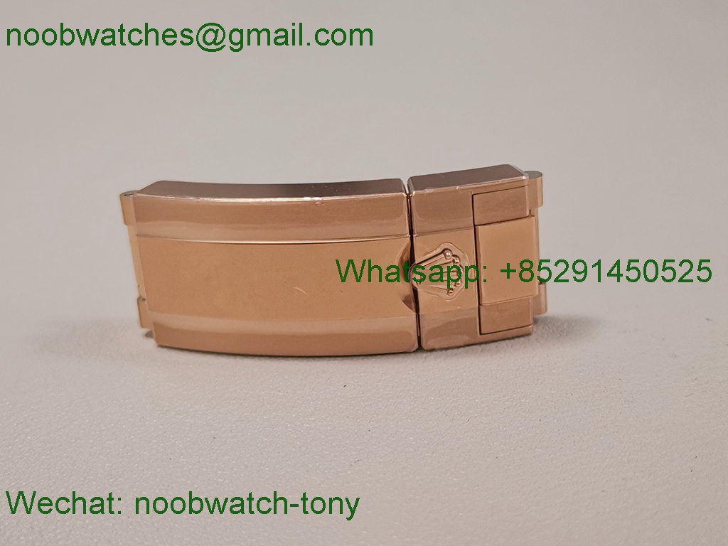 Replica Rolex Daytona 126515 Rose Gold Clean 1:1 Best SuperCLone Black Dial Oysterflex SH4131