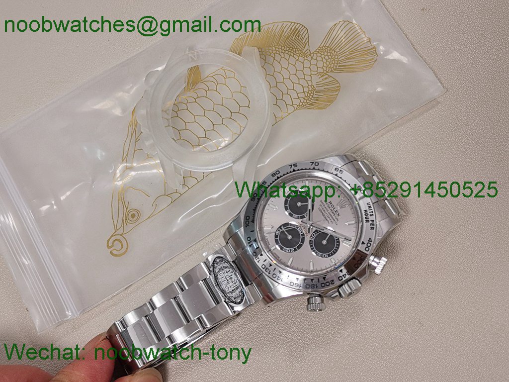 Replica Rolex Daytona 126509 Clean 1:1 Best SuperClone 904L Silver Black Dial SH4131
