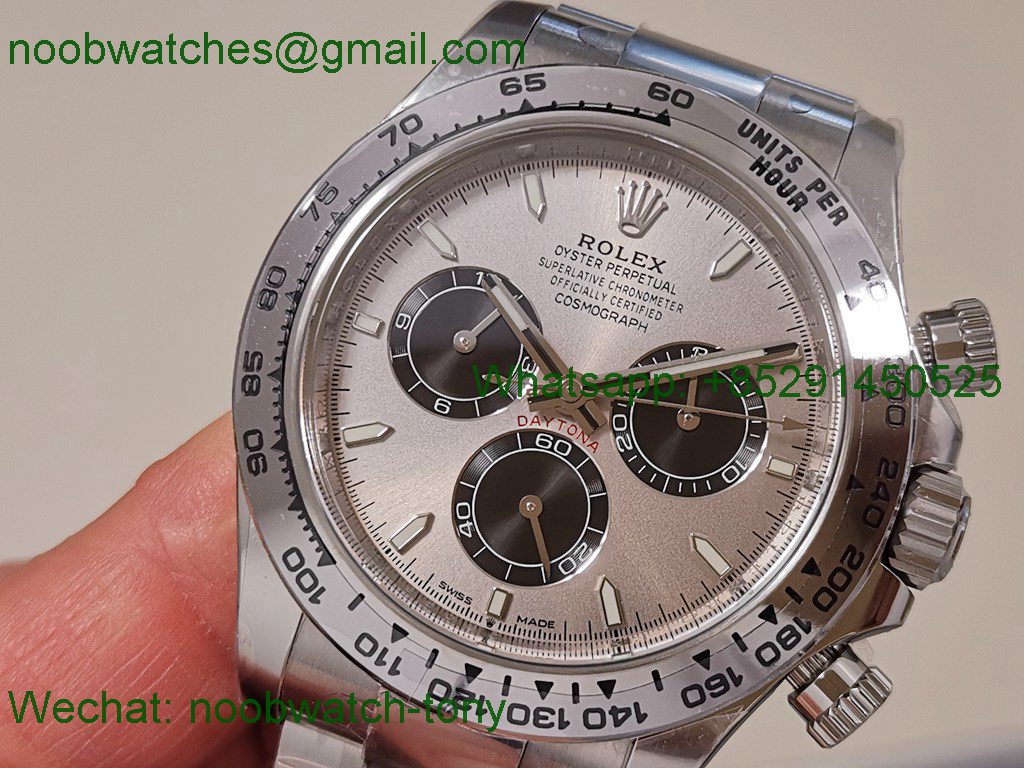 Replica Rolex Daytona 126509 Clean 1:1 Best SuperClone 904L Silver Black Dial SH4131