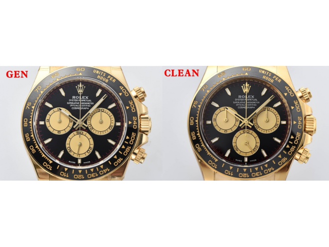 Replica Rolex Daytona 126518 Yellow Gold Clean 1:1 Best SuperCLone Black Dial Oysterflex SH4131
