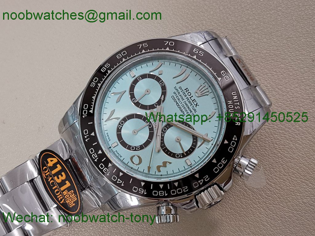Replica Rolex Daytona 126506 Arabic Gain Weight QF 1:1 Best SuperCLone Ice Blue Dial SH4131 V6