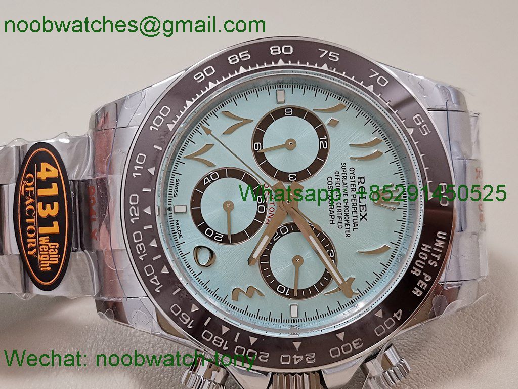 Replica Rolex Daytona 126506 Arabic Gain Weight QF 1:1 Best SuperCLone Ice Blue Dial SH4131 V6