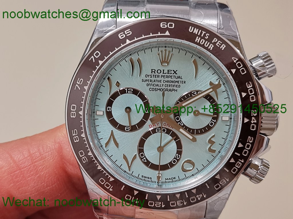 Replica Rolex Daytona 126506 Arabic Gain Weight QF 1:1 Best SuperCLone Ice Blue Dial SH4131 V6