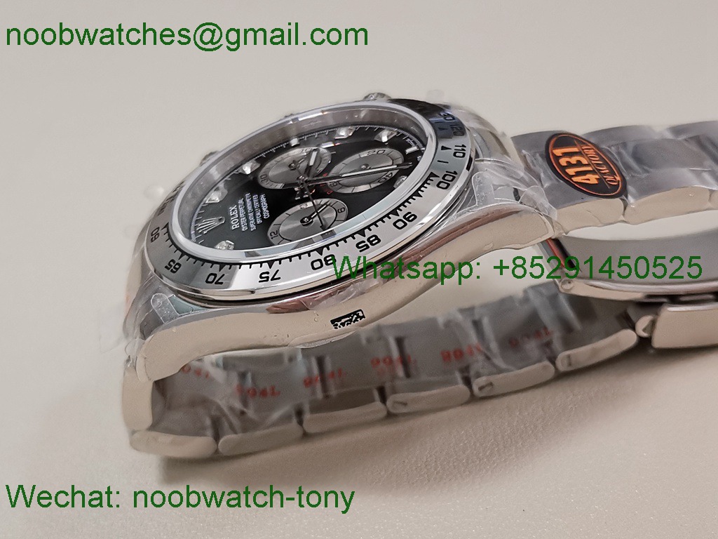Replica Rolex Daytona 126505 Gain Weight QF 1:1 Best SuperCLone Black Dial Diamond SH4131 V6