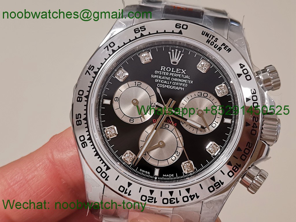 Replica Rolex Daytona 126505 Gain Weight QF 1:1 Best SuperCLone Black Dial Diamond SH4131 V6