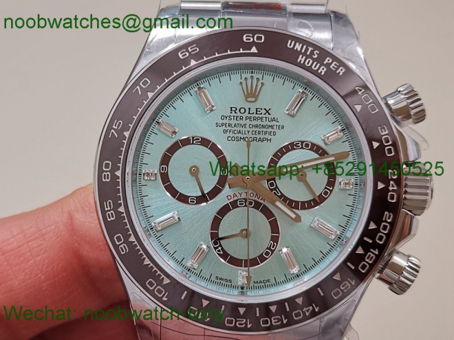 Replica Rolex Daytona 126506 Gain Weight QF 1:1 Best SuperCLone Ice Blue Dial Diamond SH4131 V6