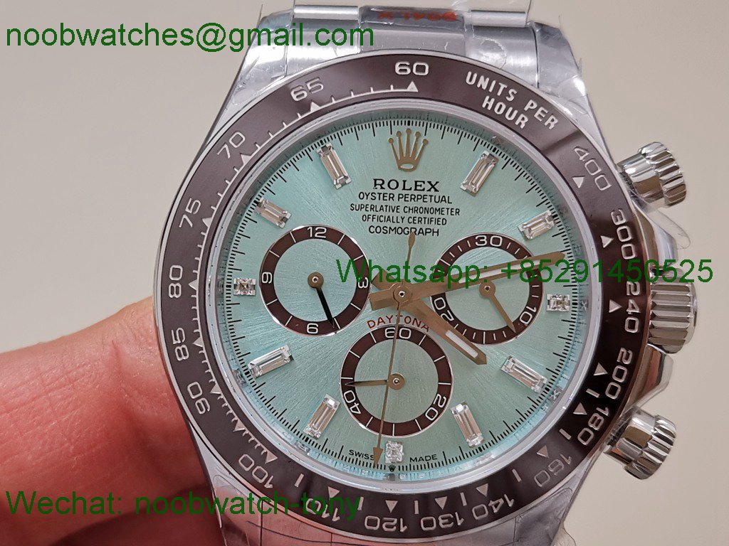 Replica Rolex Daytona 126506 Gain Weight QF 1:1 Best SuperCLone Ice Blue Dial Diamond SH4131 V6