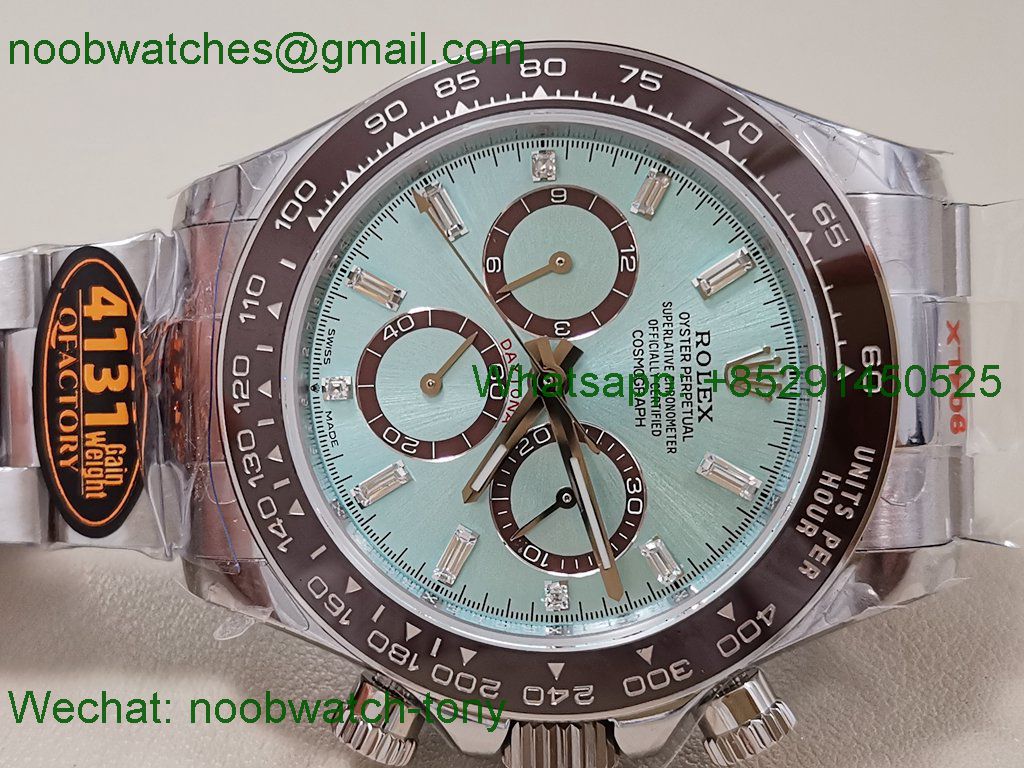 Replica Rolex Daytona 126506 Gain Weight QF 1:1 Best SuperCLone Ice Blue Dial Diamond SH4131 V6