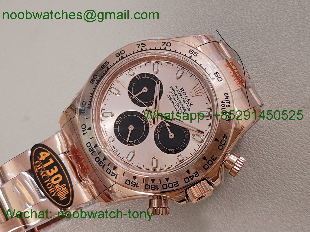 Replica Rolex Daytona 126505 Gain Weight Rose Gold QF 1:1 Best SuperClone RG Dial SH4131 V6