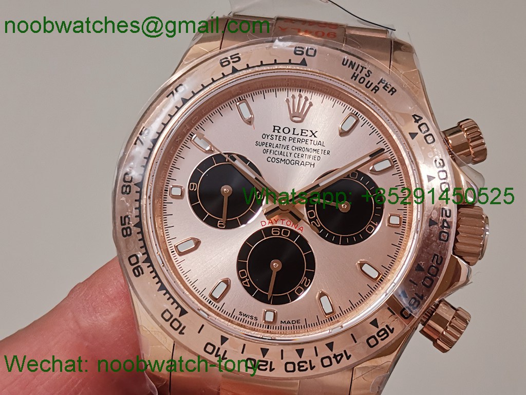 Replica Rolex Daytona 126505 Gain Weight Rose Gold QF 1:1 Best SuperClone RG Dial SH4131 V6