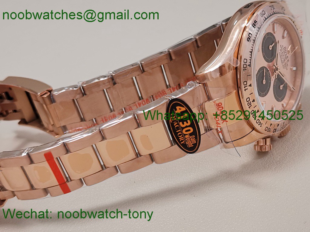 Replica Rolex Daytona 126505 Gain Weight Rose Gold QF 1:1 Best SuperClone RG Dial SH4131 V6