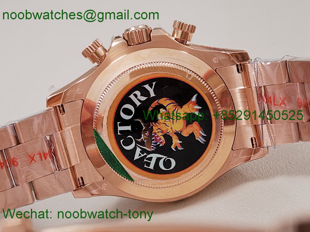Replica Rolex Daytona 126505 Gain Weight Rose Gold QF 1:1 Best SuperClone Black Dial SH4131 V6