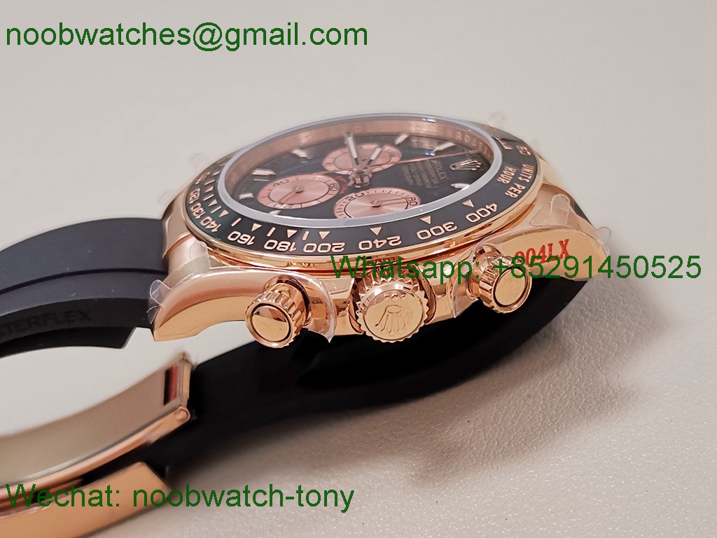 Replica Rolex Daytona 126515 QF Gain Weight 1:1 Best SuperCLone Black Dial Oysterflex SH4131 V11