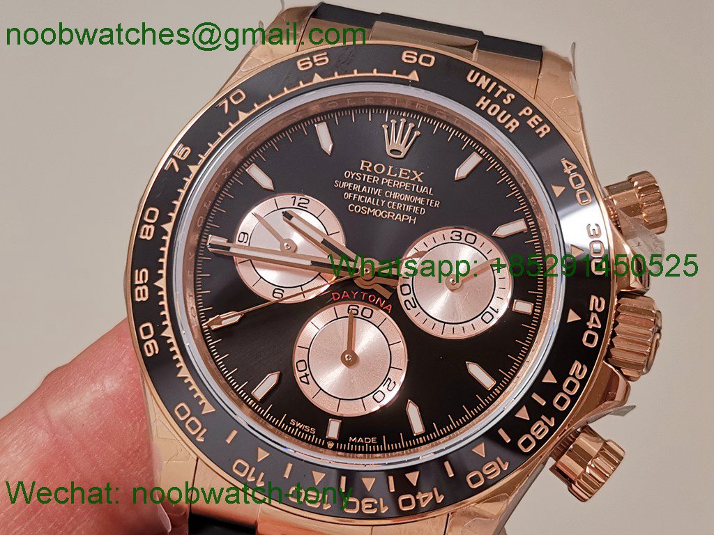 Replica Rolex Daytona 126515 QF Gain Weight 1:1 Best SuperCLone Black Dial Oysterflex SH4131 V11