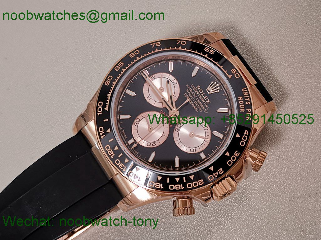 Replica Rolex Daytona 126515 QF Gain Weight 1:1 Best SuperCLone Black Dial Oysterflex SH4131 V11