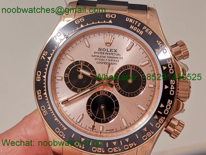 Replica Rolex Daytona 126515 Rose Gold QF Gain Weight 1:1 Best SuperCLone RG Dial Oysterflex SH4131 V11