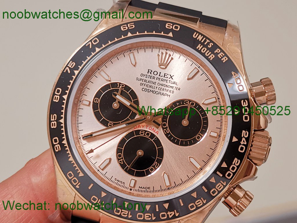 Replica Rolex Daytona 126515 Rose Gold QF Gain Weight 1:1 Best SuperCLone RG Dial Oysterflex SH4131 V11