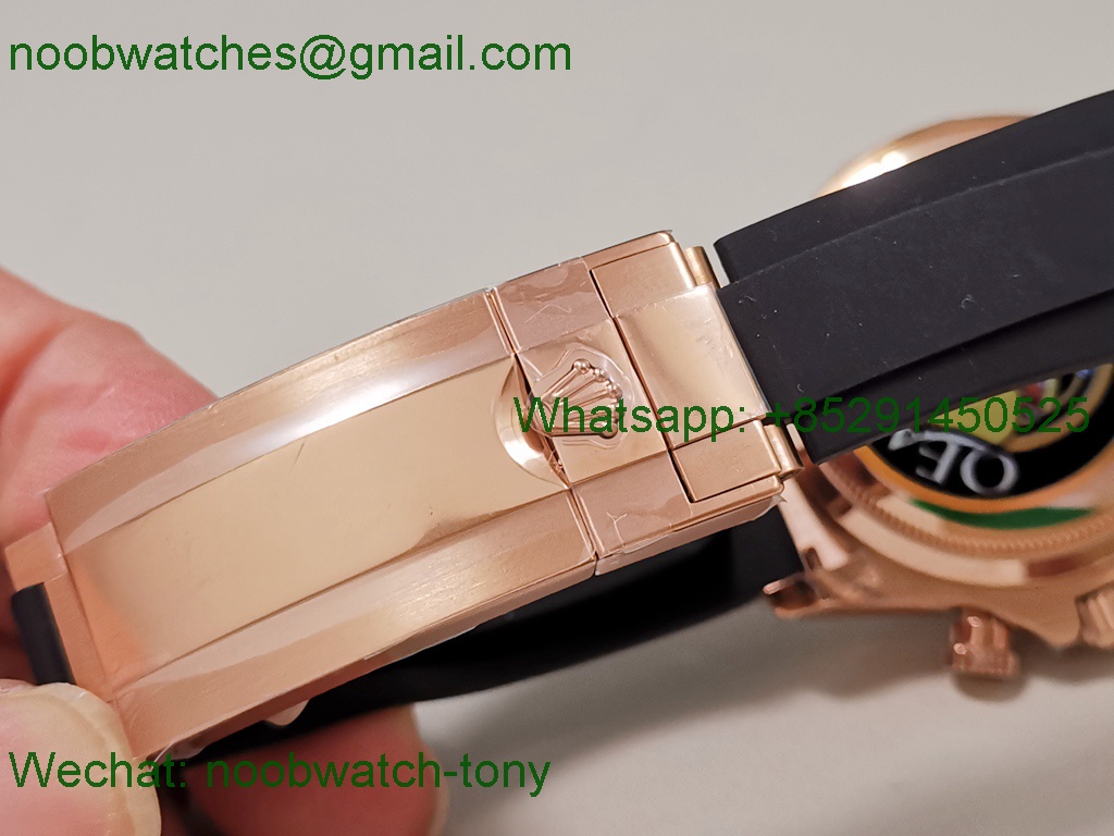Replica Rolex Daytona 126515 Rose Gold QF Gain Weight 1:1 Best SuperCLone RG Dial Oysterflex SH4131 V11