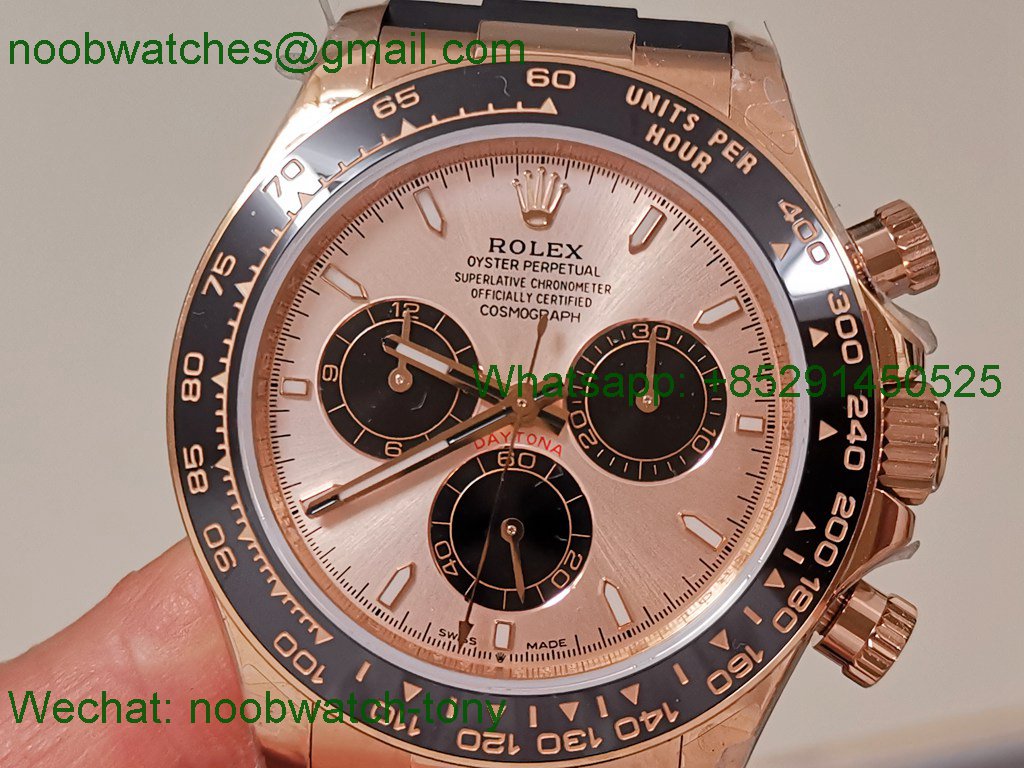 Replica Rolex Daytona 126515 Rose Gold QF Gain Weight 1:1 Best SuperCLone RG Dial Oysterflex SH4131 V11