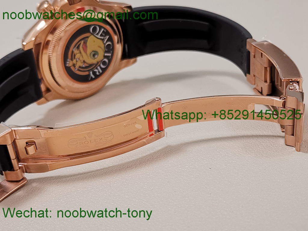 Replica Rolex Daytona 126515 Rose Gold QF Gain Weight 1:1 Best SuperCLone RG Dial Oysterflex SH4131 V11
