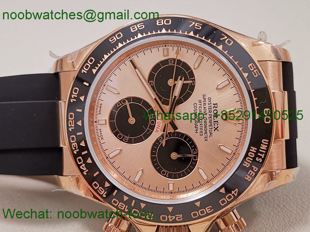 Replica Rolex Daytona 126515 Rose Gold QF Gain Weight 1:1 Best SuperCLone RG Dial Oysterflex SH4131 V11