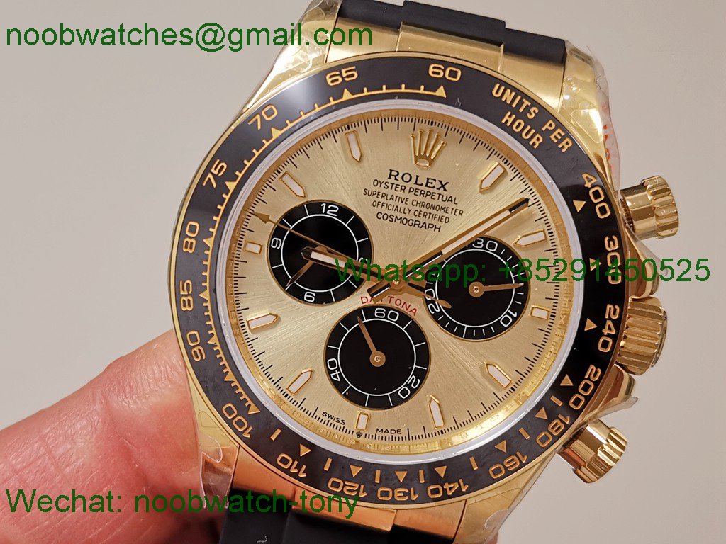 Replica Rolex Daytona 126518 Yellow Gold QF Gain Weight 1:1 Best SuperClone YG Dial Oysterflex SH4131 V11