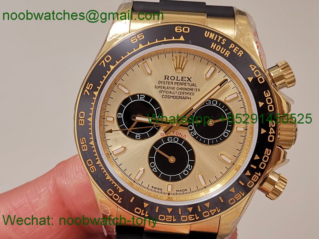 Replica Rolex Daytona 126518 Yellow Gold QF Gain Weight 1:1 Best SuperClone YG Dial Oysterflex SH4131 V11