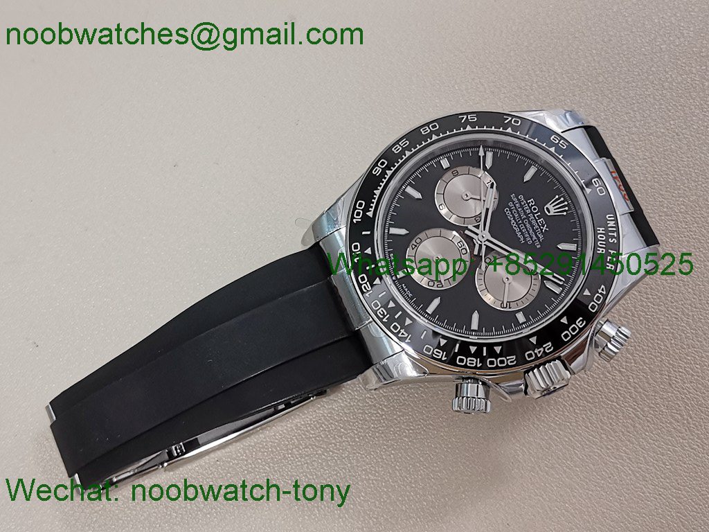 Replica Rolex Daytona 126519 QF Gain Weight 1:1 Best SuperClone Black Dial Oysterflex SH4131 V11