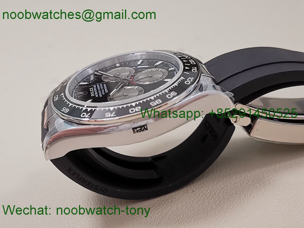 Replica Rolex Daytona 126519 QF Gain Weight 1:1 Best SuperClone Black Dial Oysterflex SH4131 V11