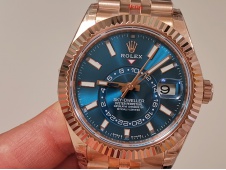 Replica Rolex Sky-Dweller 326935 Rose Gold Noob Best Blue Dial Jubilee 