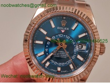 Replica Rolex Sky-Dweller 326935 Rose Gold Noob Best Blue Dial Oyster
