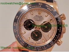 Replica Rolex Daytona 126515 Rose Gold Clean 1:1 Best SuperCLone Black Oysterflex SH4131